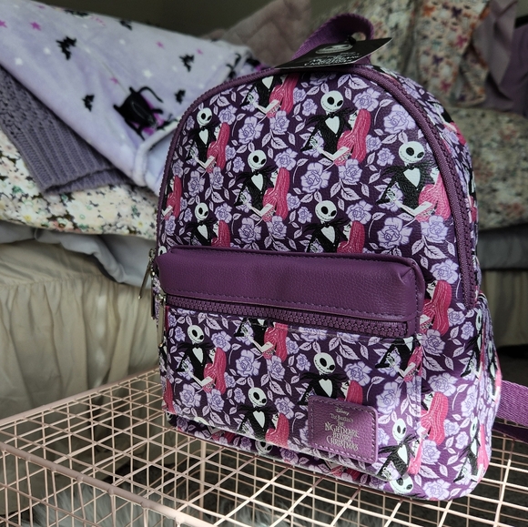 Disney Purple and Pink Nightmare Before Christmas Backpack - Picture 6 of 8